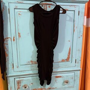 BCBGMaxAzria Black Ruched Mini Dress